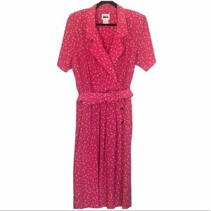 Leslie Faye Bright Pink vintage 90’s dress SZ 14